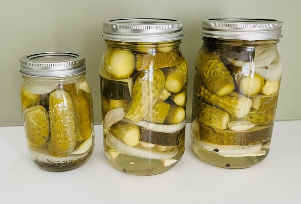 pickles and pickled vegetables canned with open kettle method