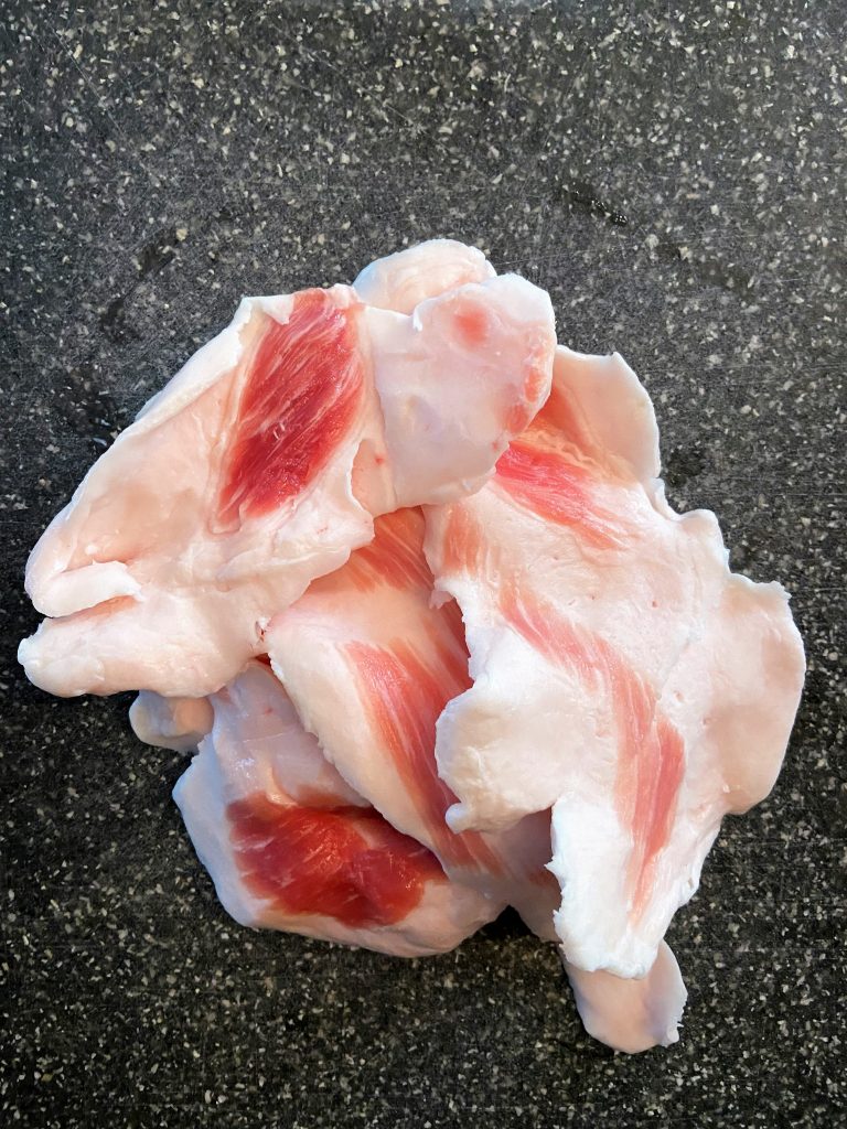 un-rendered raw pig fat