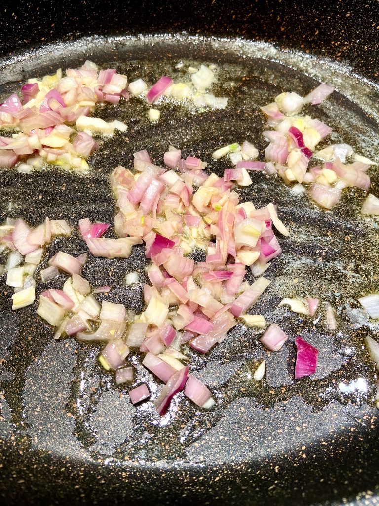sauté the onions and garlic until translucent