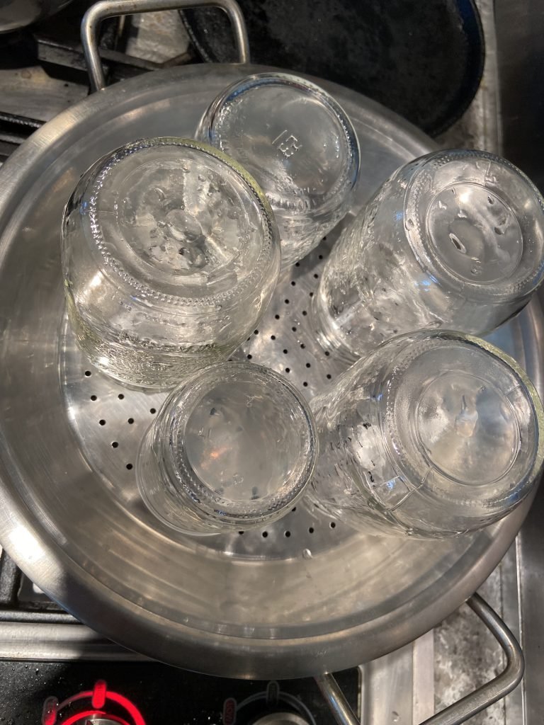 jars are getting sterilized using moist steam sterilization method