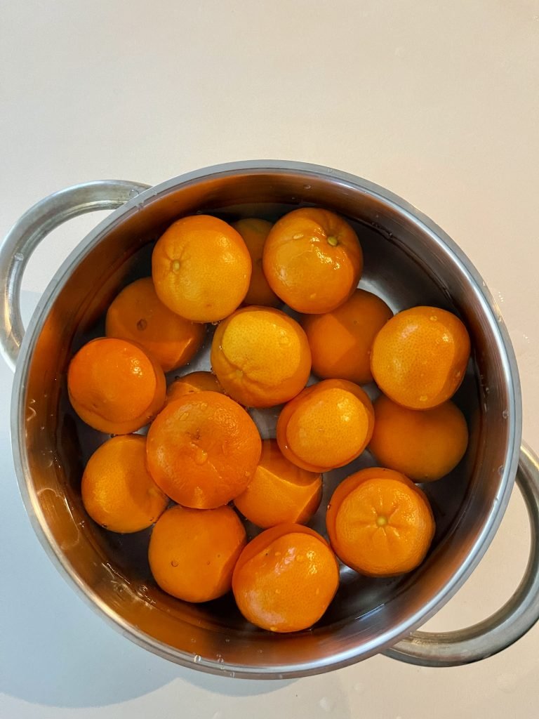 after washing boil mandarins in plenty of water