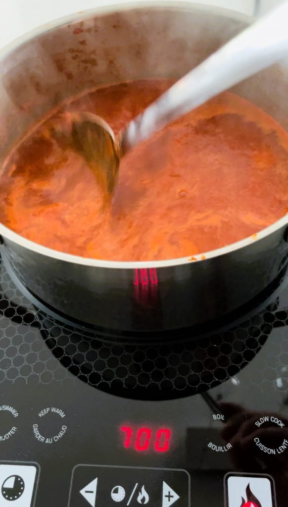 bring  red pepper jam mixture to a boil