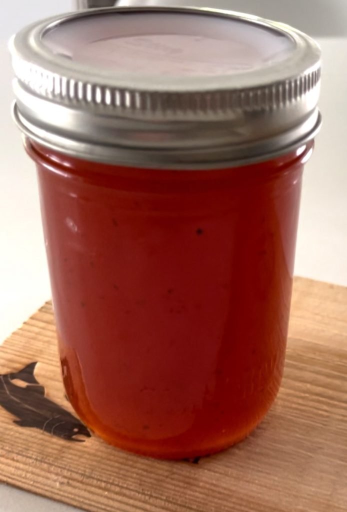 canned mint and watermelon jelly 