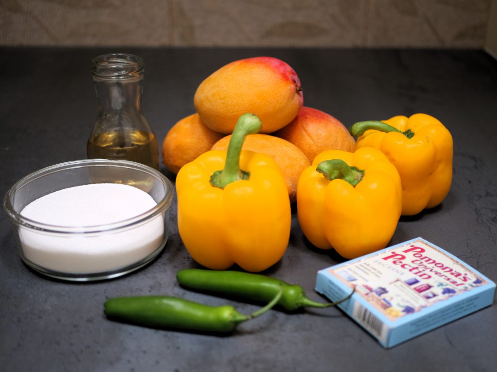 mango jalapeno jam canning recipe ingredients