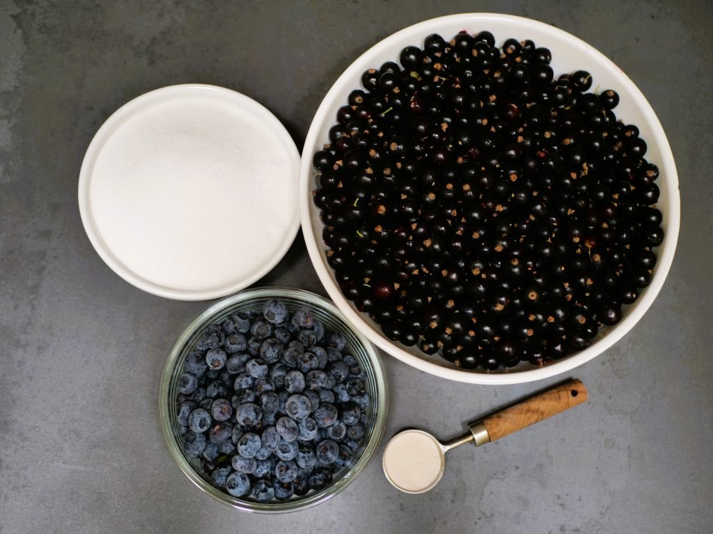 blueberry blackcurrant jam recipe ingredients