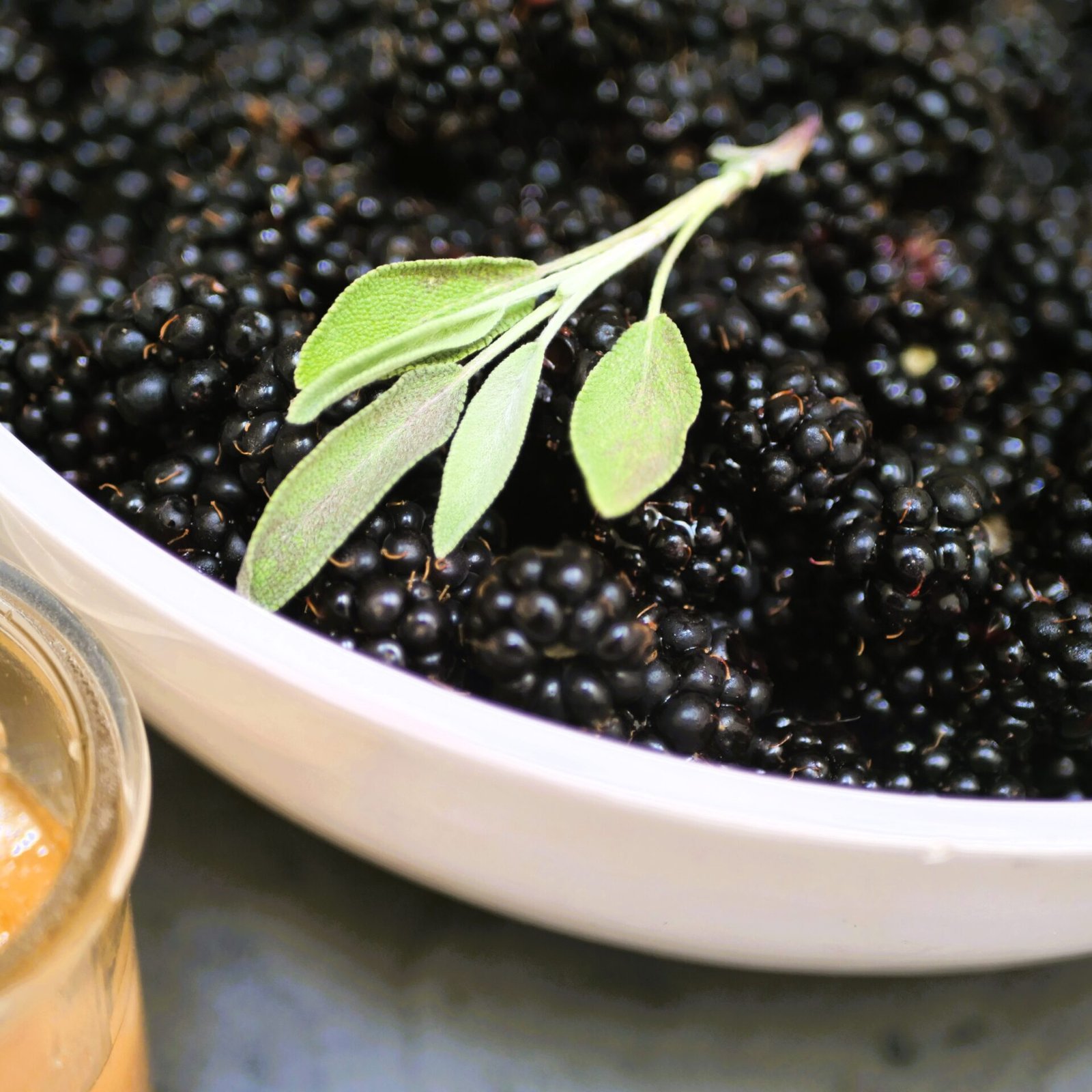 Seedless Blackberry Jam With Honey And Fresh Sage