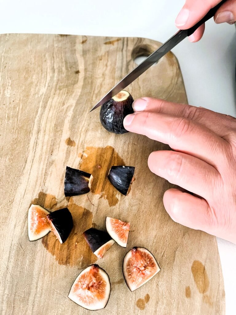 chop figs to make this jam recipe