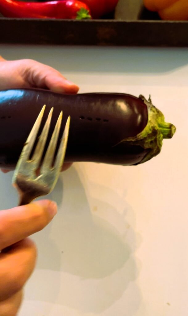 pierce vegetables with a fork before roasting