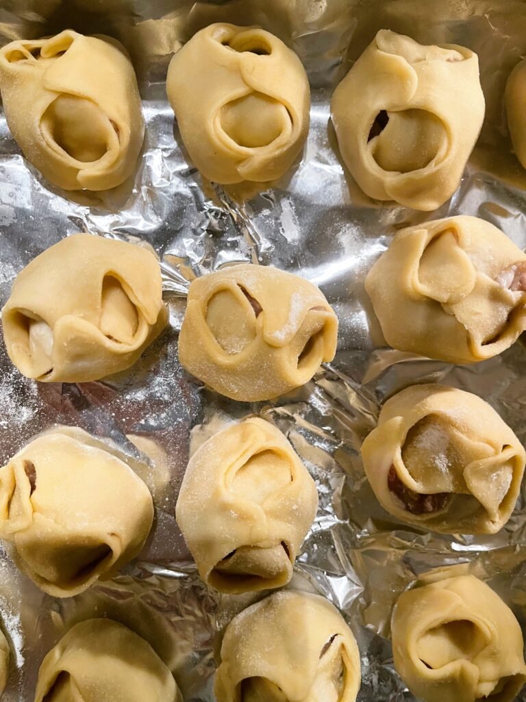 leave space between dumplings when freezing them