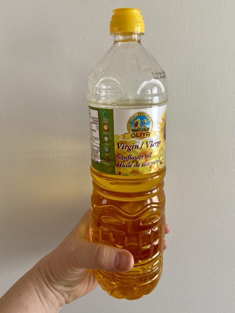 use Ukrainian virgin sunflower oil for frying