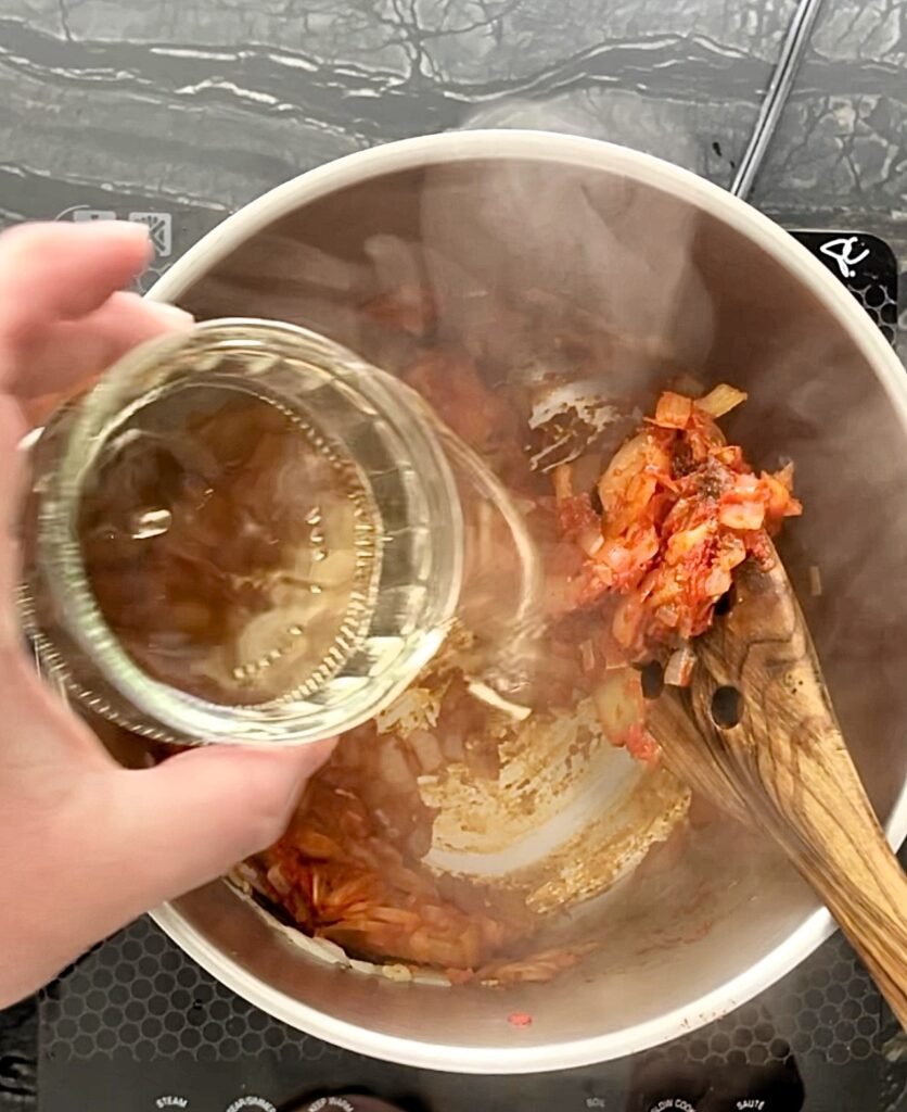 deglaze with wine