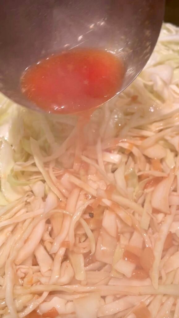 use liquid from the cooking borscht to deglaze cabbage