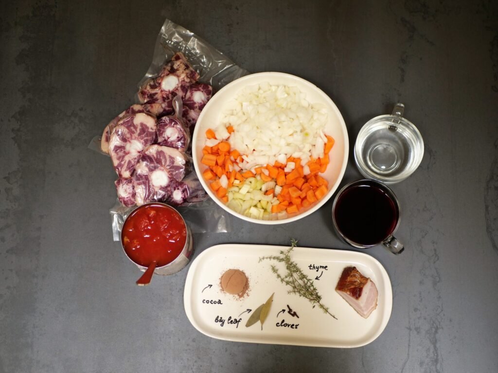 braised oxtail ragu recipe ingredients