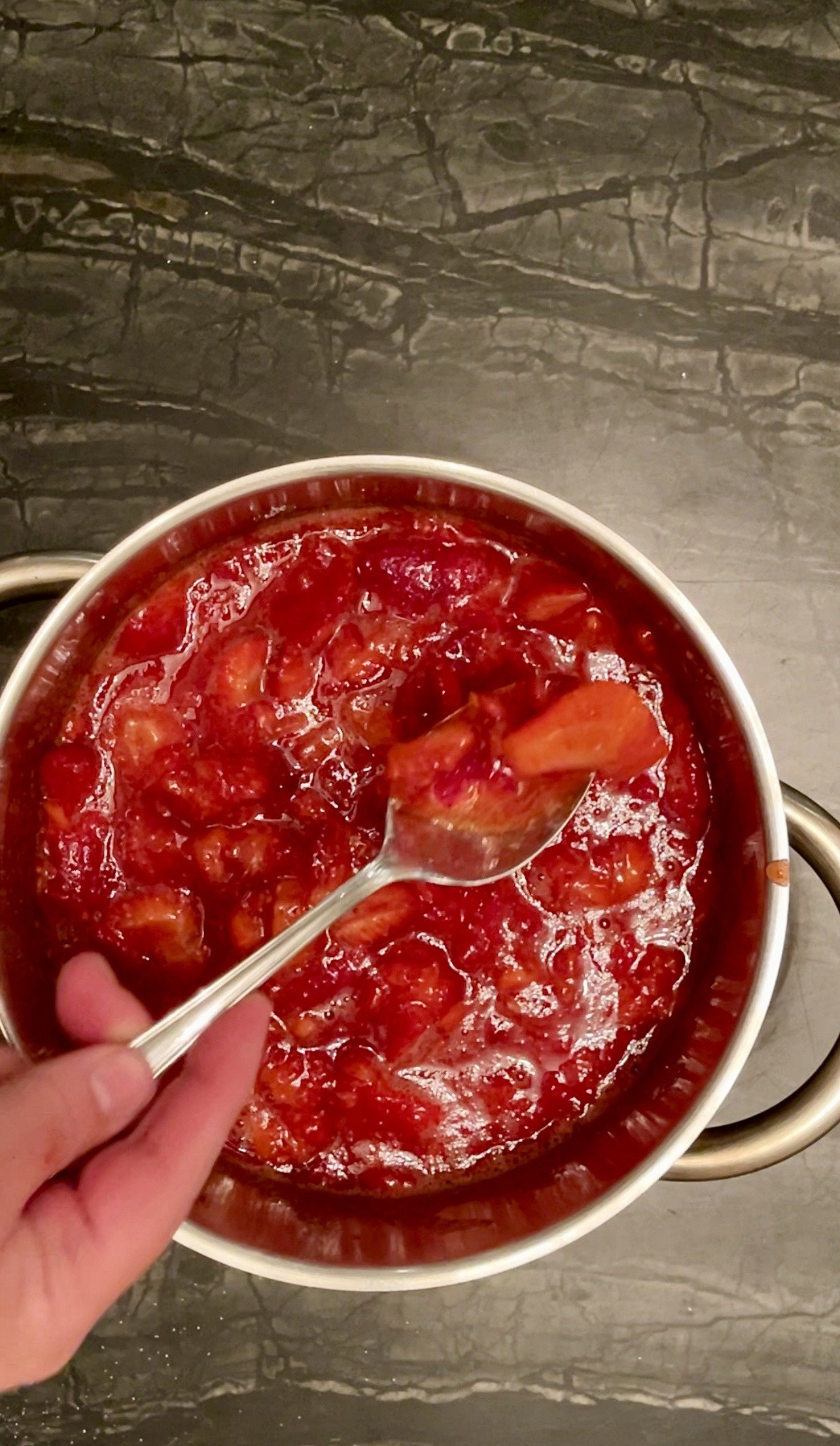 strawberries after overnight maceration