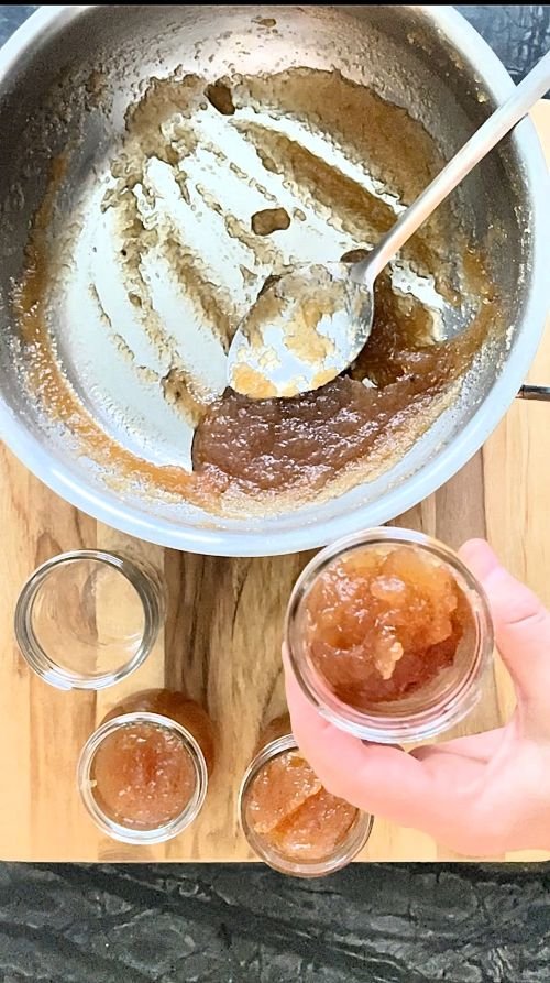 canning jars are used to pack apple butter for processing and preservation