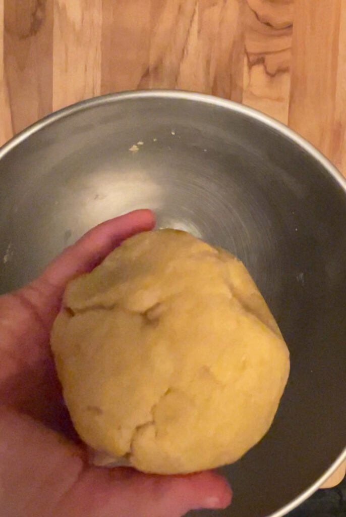 pasta dough shaped into a smooth ball
