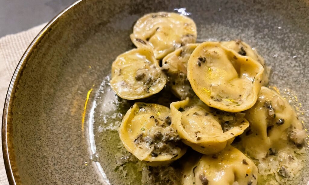 tortellini served with truffle sauce - classic Croatian way to serve pasta