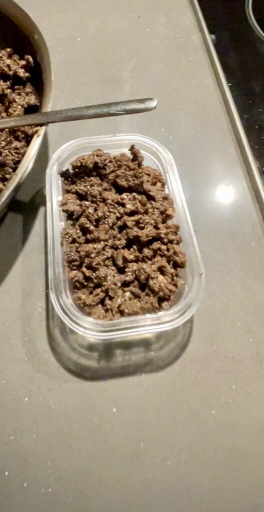 use small containers to freeze duxelles