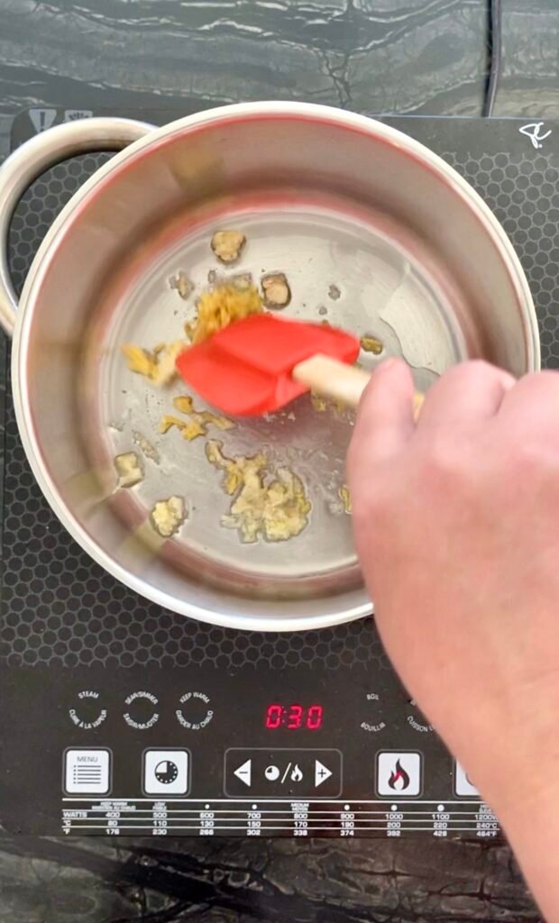 smooth mango chutney - cook garlic