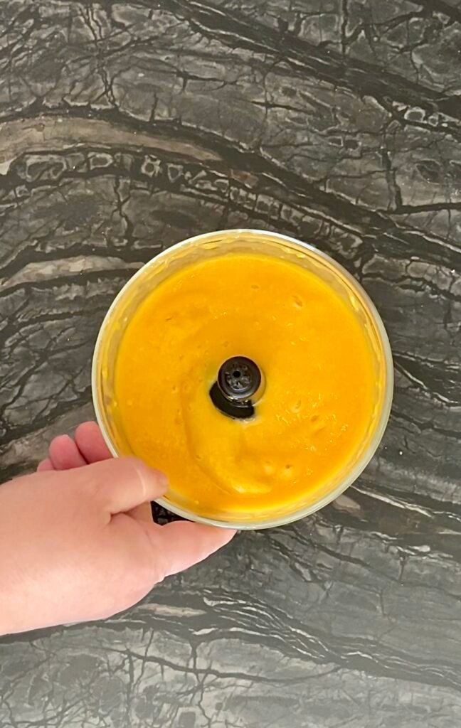 smooth mango chutney prep - puree mango