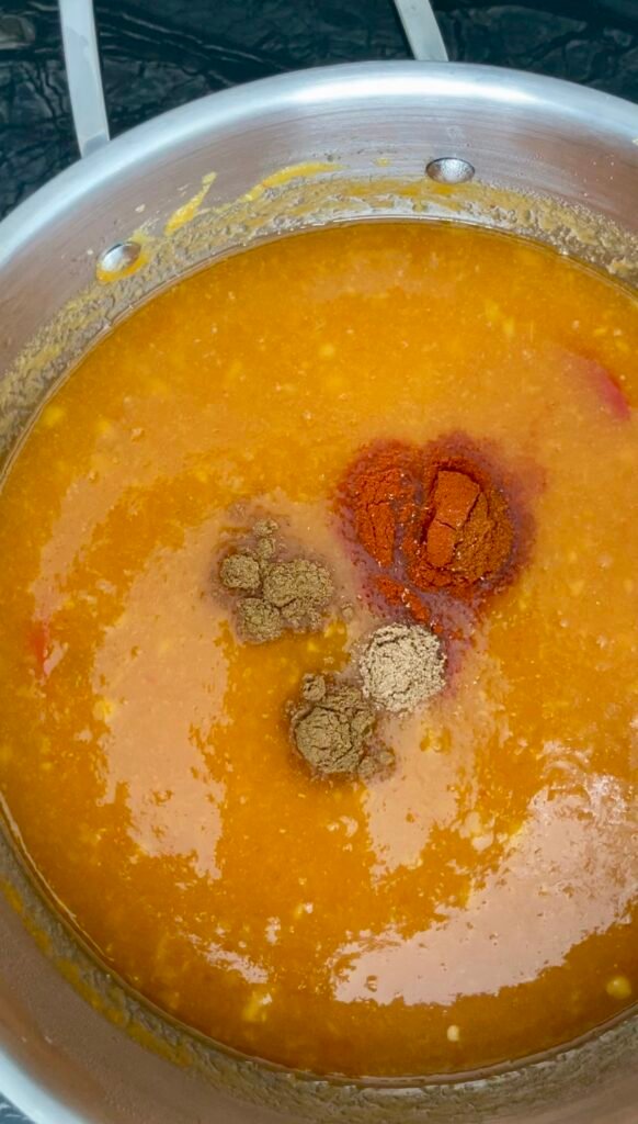 hot pepper jam prep - measure out and add spices