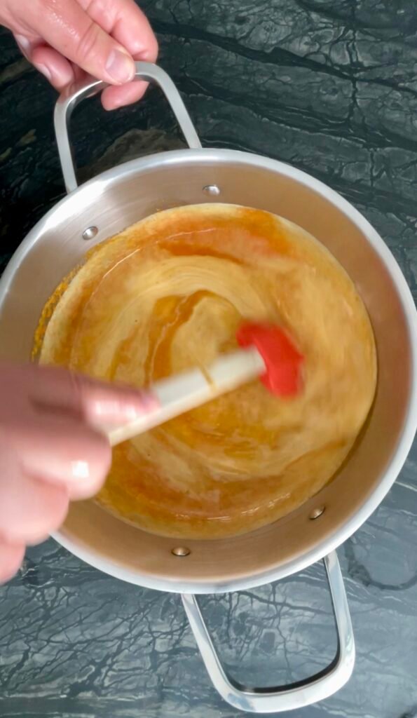 hot pepper jam prep - mix all ingredients in a large metal pot