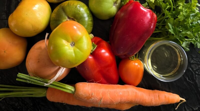 Canning Green Tomato Salad with Peppers, Carrots & Onions